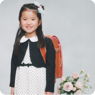 小学校入学　ライドセルと共に